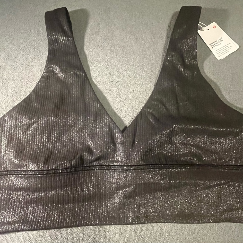 Shiny Ribbed Lululemon Align Sports Bra New With Tags On